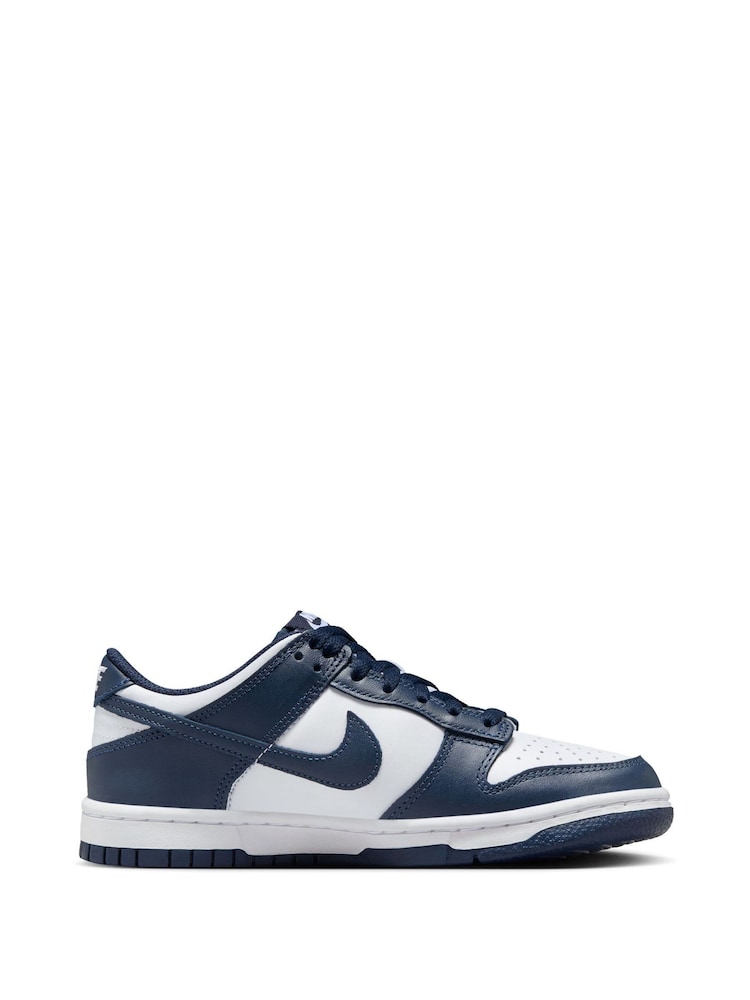 Marineblauw/wit - Nike Dunk Low jeugdsneakers - Image 4 of 12