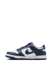 Granatowo-biały - Nike Youth Dunk Low Trainers - Image 5 of 12