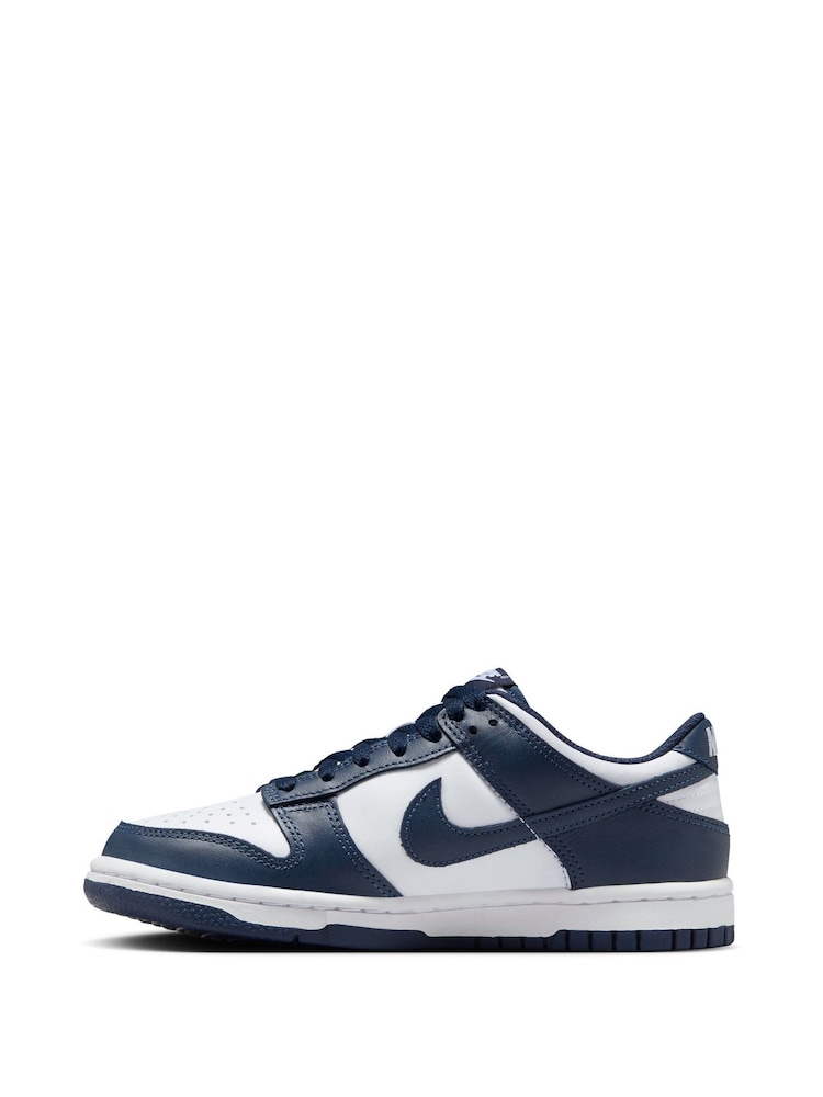 Marineblauw/wit - Nike Dunk Low jeugdsneakers - Image 5 of 12