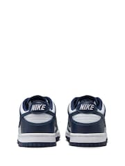 Granatowo-biały - Nike Youth Dunk Low Trainers - Image 6 of 12