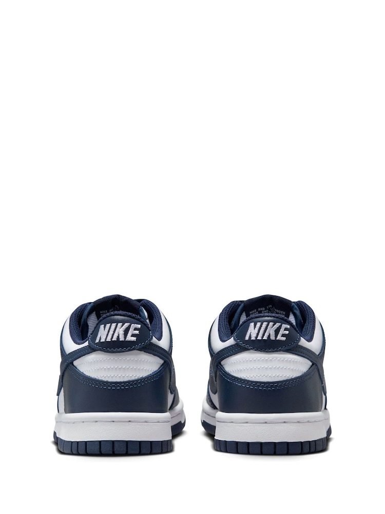 Marineblauw/wit - Nike Dunk Low jeugdsneakers - Image 6 of 12