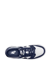 Granatowo-biały - Nike Youth Dunk Low Trainers - Image 7 of 12