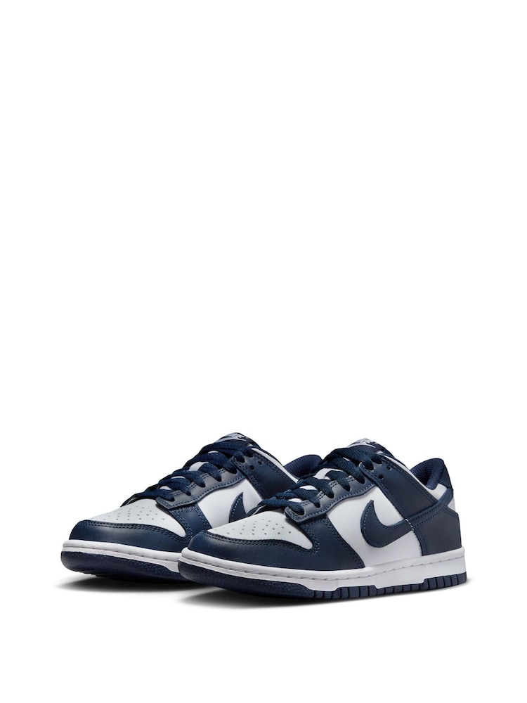 Marineblauw/wit - Nike Dunk Low jeugdsneakers - Image 9 of 12
