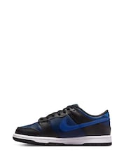 Nike Blue/Black Youth Dunk Low Trainers - Image 4 of 10