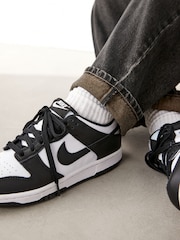 Czarny/biały - Nike Youth Dunk Low Trainers - Image 2 of 10