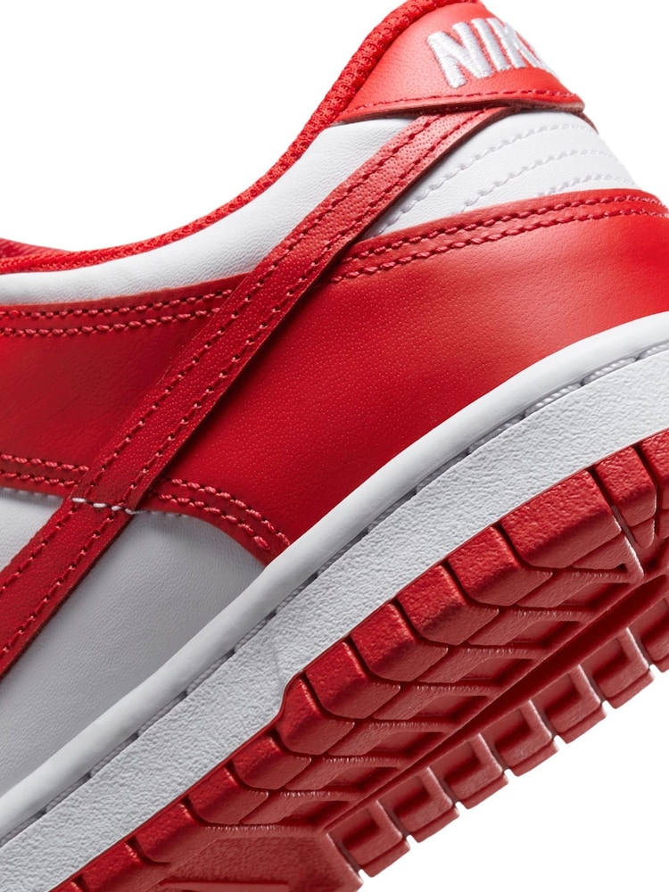 University Red/White - Nike Youth Dunk Low Trainers - Image 10 of 10