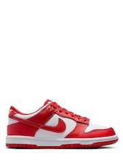 University Red/White - Nike Youth Dunk Low Trainers - Image 2 of 10