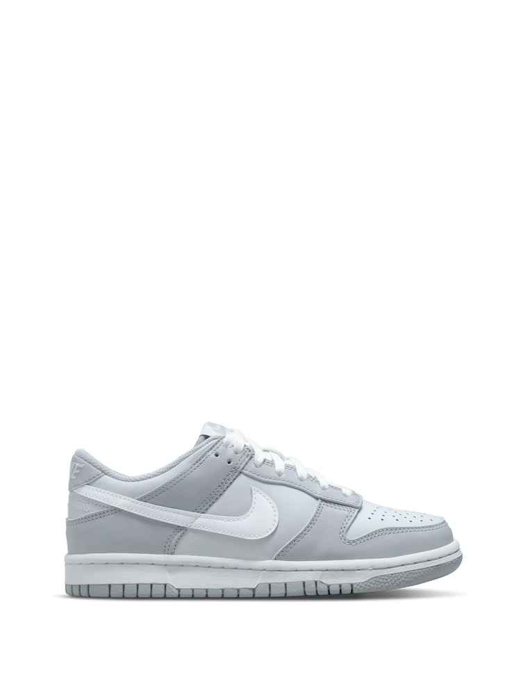 Szary/biały - Nike Youth Dunk Low Trainers - Image 1 of 8