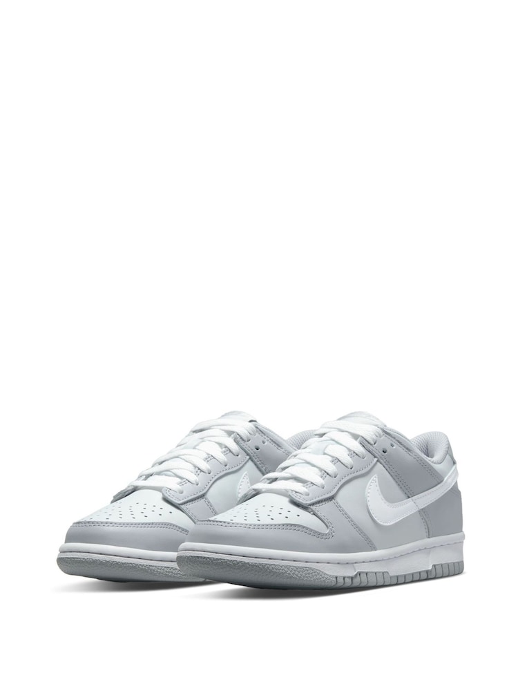 Grijs/wit - Nike Dunk Low jeugdsneakers - Image 3 of 8