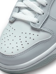 Szary/biały - Nike Youth Dunk Low Trainers - Image 7 of 8