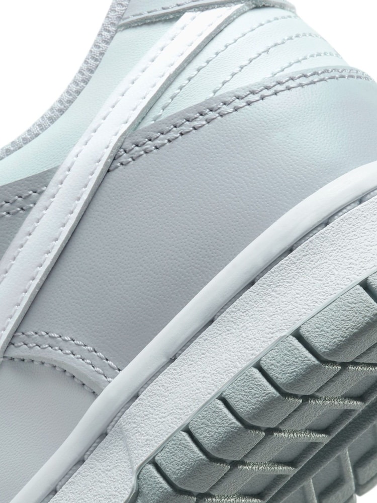 Szary/biały - Nike Youth Dunk Low Trainers - Image 8 of 8