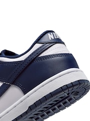 Nike Navy/White Junior Dunk Low Shoes - Image 10 of 10