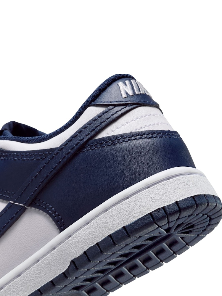 Nike Navy/White Junior Dunk Low Shoes - Image 10 of 10
