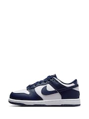 Nike Navy/White Junior Dunk Low Shoes - Image 4 of 10