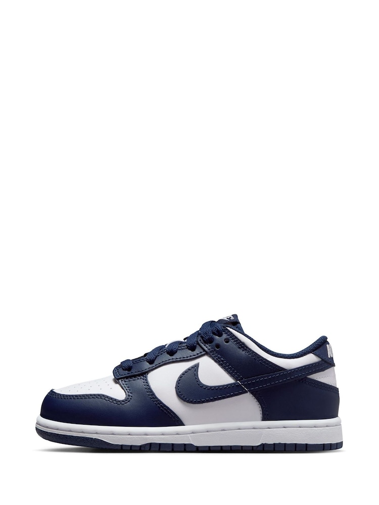 Marineblauw/wit - Nike Junior Dunk Low schoenen - Image 4 of 10