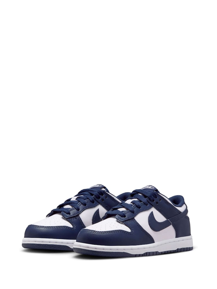 Marineblauw/wit - Nike Junior Dunk Low schoenen - Image 5 of 10
