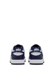 Nike Navy/White Junior Dunk Low Shoes - Image 6 of 10