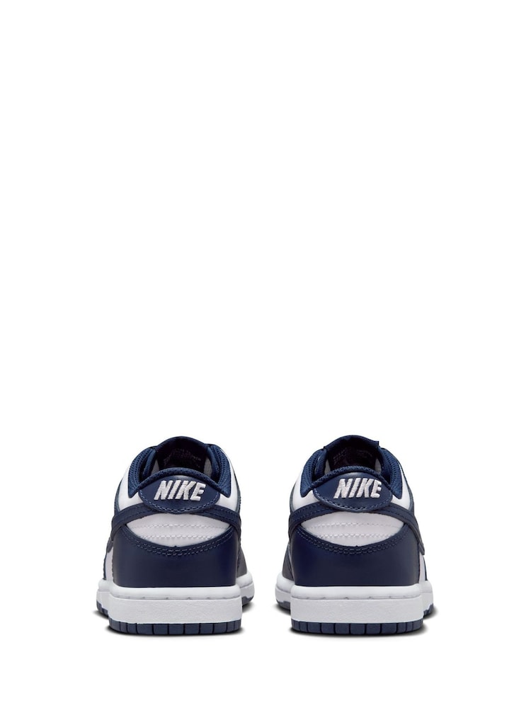 Marineblauw/wit - Nike Junior Dunk Low schoenen - Image 6 of 10