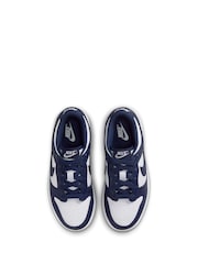 Nike Navy/White Junior Dunk Low Shoes - Image 7 of 10