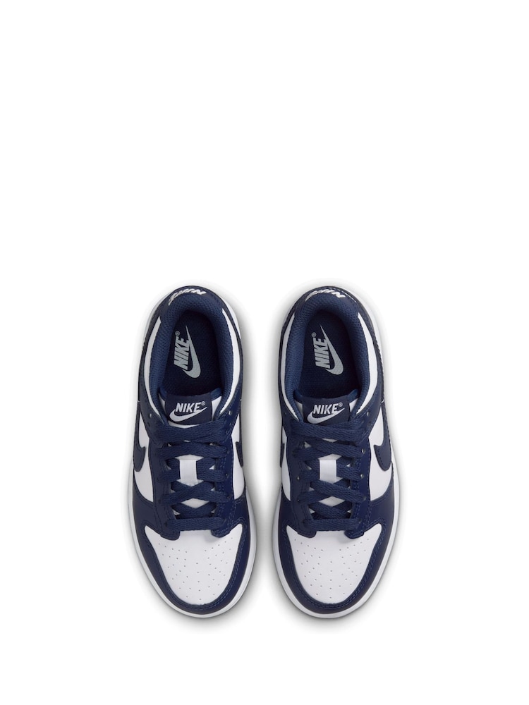 Marineblauw/wit - Nike Junior Dunk Low schoenen - Image 7 of 10