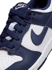 Nike Navy/White Junior Dunk Low Shoes - Image 9 of 10
