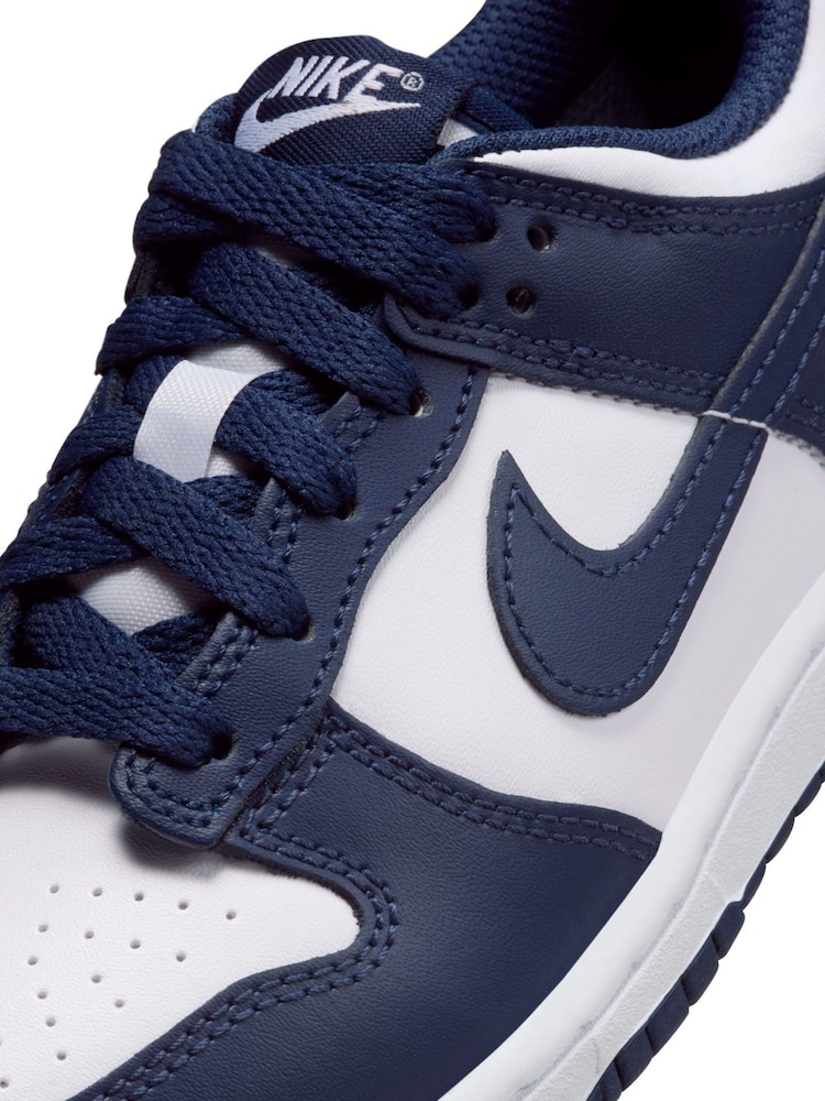 Marineblauw/wit - Nike Junior Dunk Low schoenen - Image 9 of 10