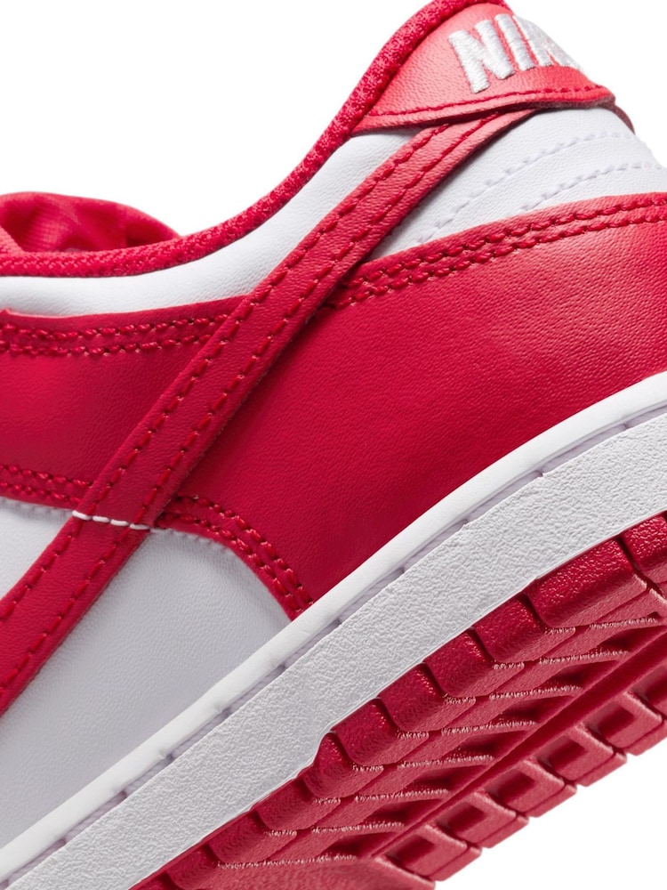 University Red/White - Buty dziecięce Nike Dunk Low - Image 10 of 10