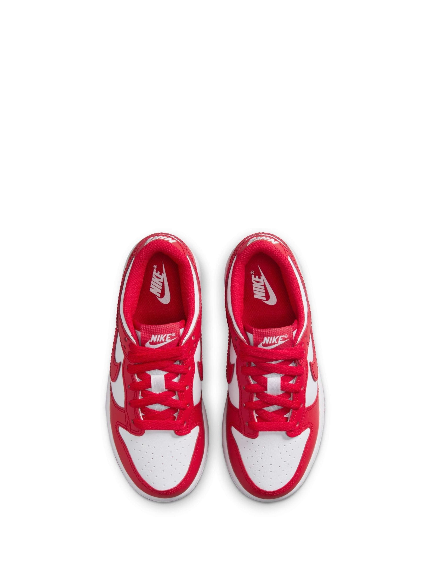 Buy Nike University Red/White Junior Dunk Low Shoes from the Next