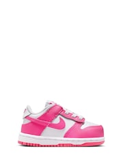 Nike White/Fuschia Pink Low Infant Dunk Trainers - Image 1 of 7