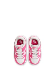 Nike White/Fuschia Pink Low Infant Dunk Trainers - Image 5 of 7