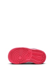 Nike White/Fuschia Pink Low Infant Dunk Trainers - Image 6 of 7