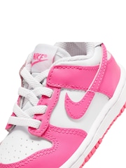 Nike White/Fuschia Pink Low Infant Dunk Trainers - Image 7 of 7