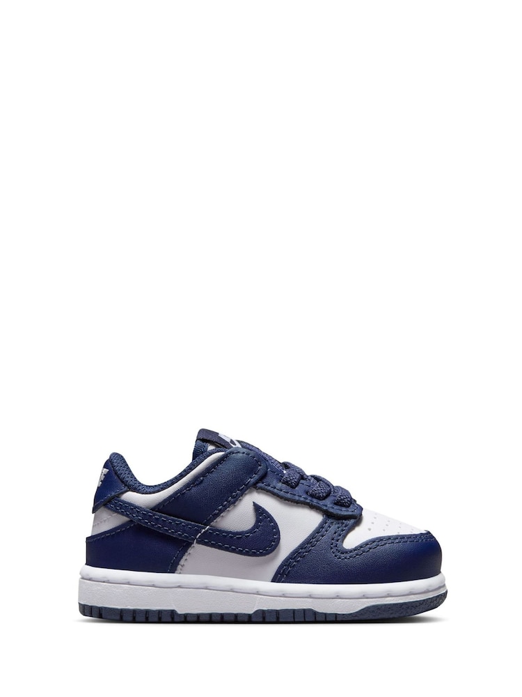 Nike Navy/White Low Infant Dunk Trainers - Image 1 of 7