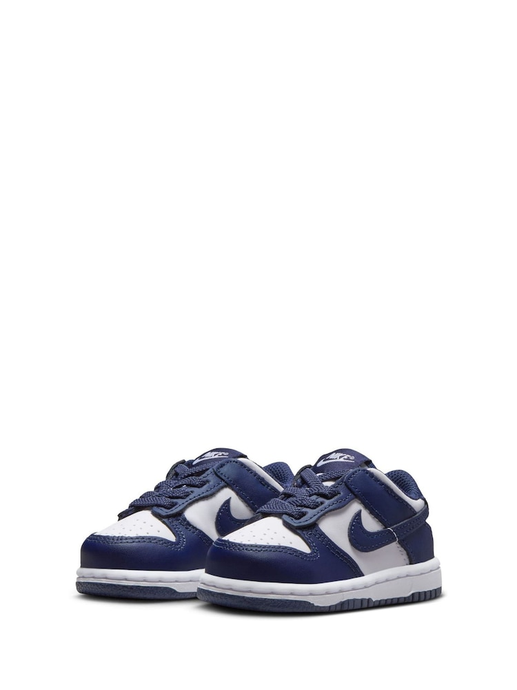 Nike Navy/White Low Infant Dunk Trainers - Image 3 of 7