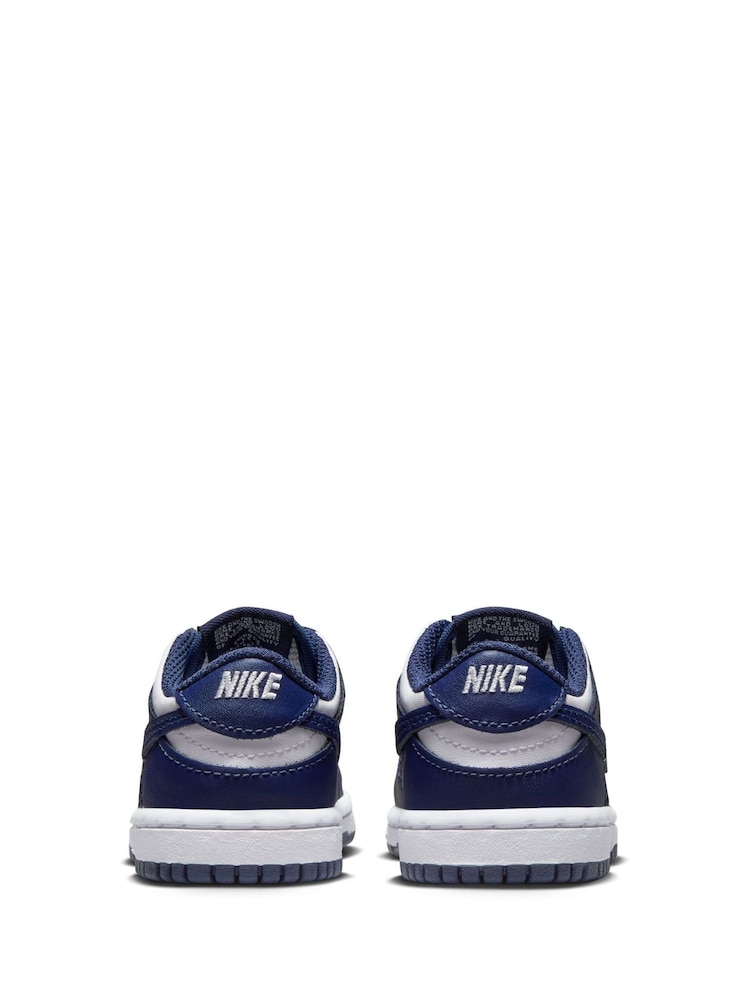 Nike Navy/White Low Infant Dunk Trainers - Image 4 of 7