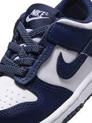Nike Navy/White Low Infant Dunk Trainers - Image 7 of 7