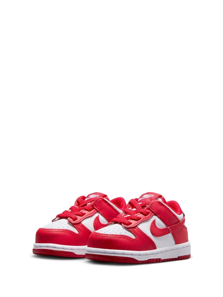 Nike University Red/White Low Infant Dunk Trainers - Image 5 of 9