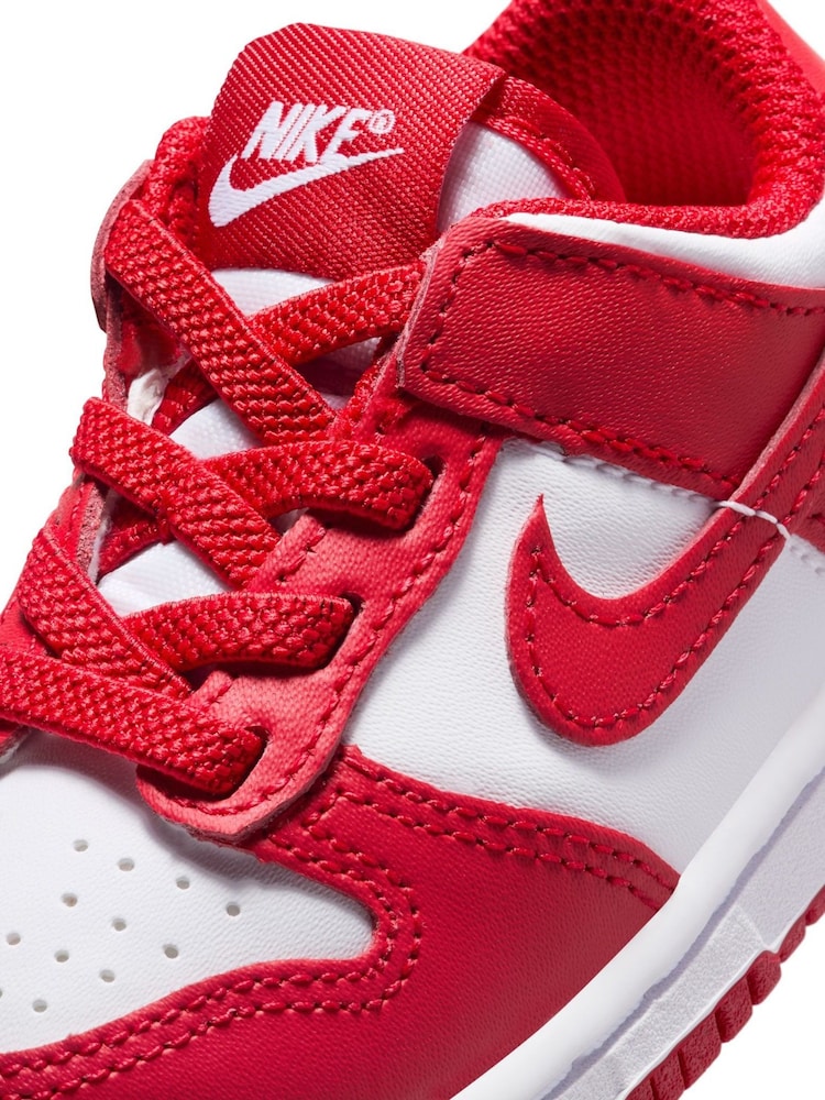 University Red/White - Nike Low Infant Dunk Trainers - Image 9 of 9