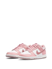 Nike White/Pale Pink Youth Dunk Low Trainers - Image 7 of 10