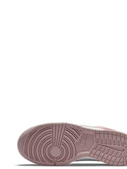 Nike White/Pale Pink Youth Dunk Low Trainers - Image 8 of 10