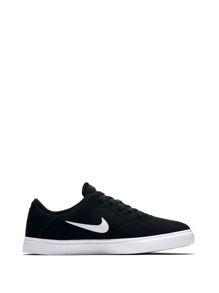 Nike Black/White SB Canvas Youth Trainers - Image 1 of 9