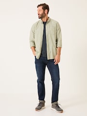 FatFace Khaki Green Geo Print Long Sleeve Shirt - Image 3 of 5