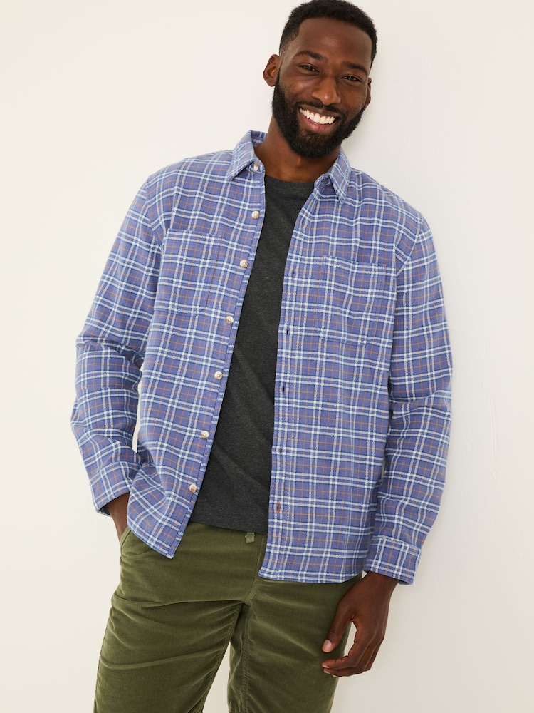 FatFace Purple Acton Long Sleeve Check Shirt - Image 1 of 4