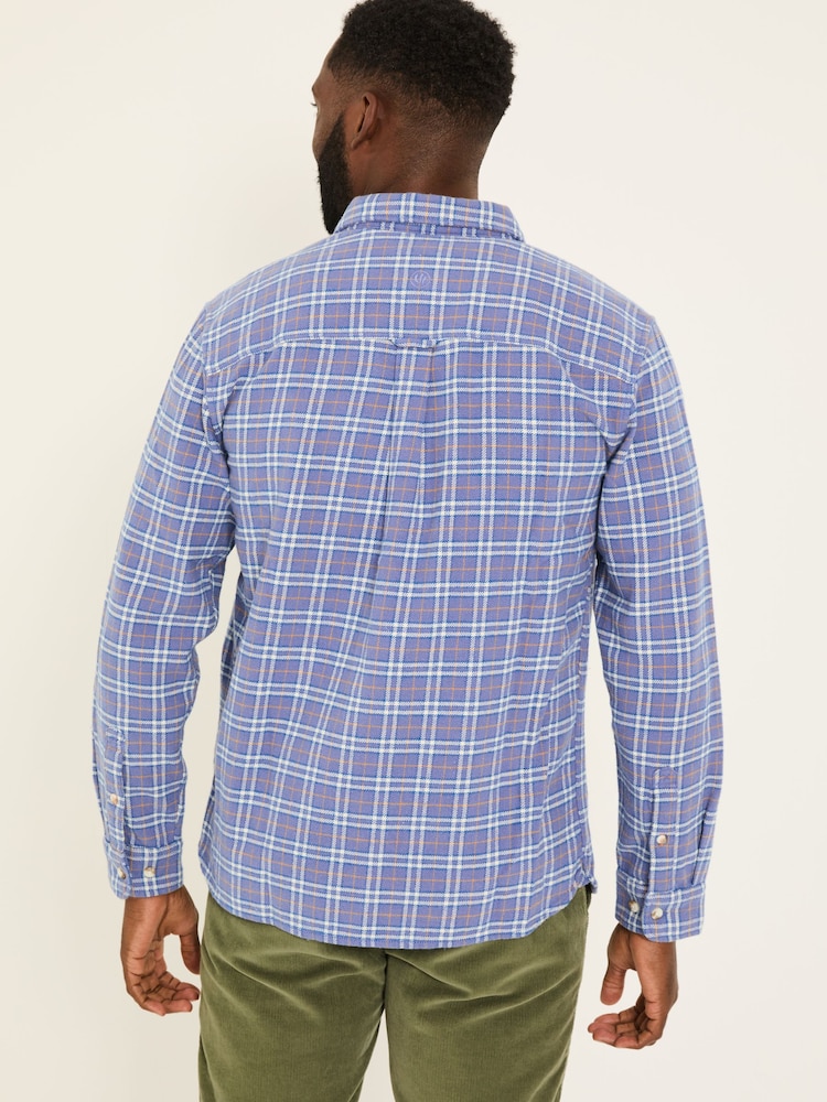 FatFace Purple Acton Long Sleeve Check Shirt - Image 2 of 4