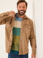 FatFace Filey Brown Long Sleeve Plain Shirt - Image 2 of 7