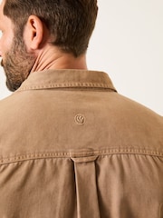 FatFace Filey Brown Long Sleeve Plain Shirt - Image 5 of 7