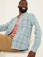 FatFace Blue Long Sleeve Trent Check Shirt - Image 3 of 5