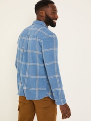 FatFace Wells Blue Long Sleeve Check Shirt - Image 2 of 5