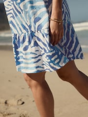 Blue Jersey Mini Summer 100% Cotton Dress - Image 6 of 6