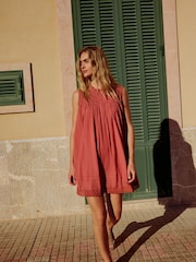 Pink Sleeveless Mini Dress - Image 1 of 7